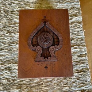 Six Card Set in Wooden Carved Box NWOT